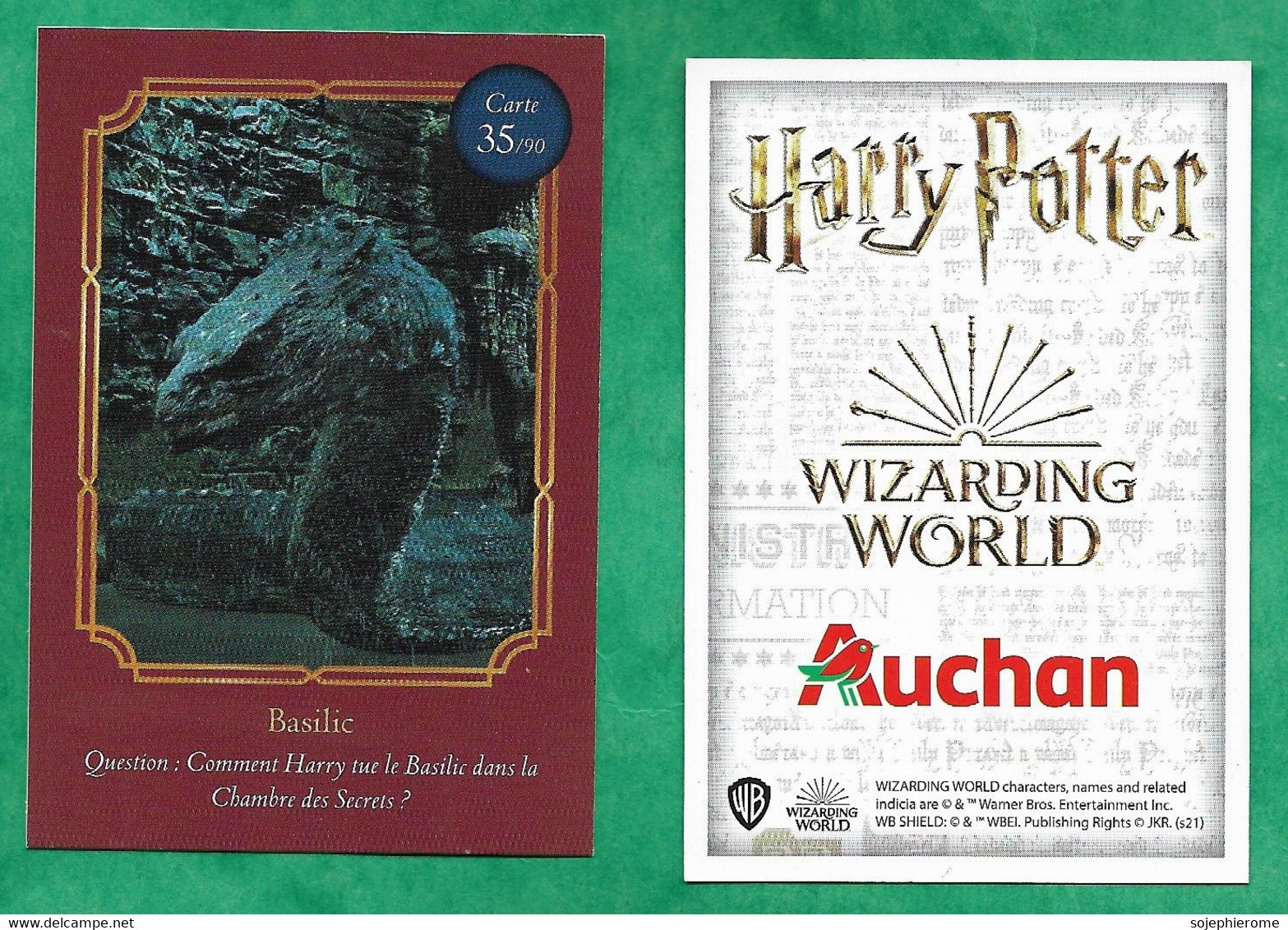 Auchan "Harry Potter Wizarding World" Basilic 35/90 - 2scans - Harry Potter