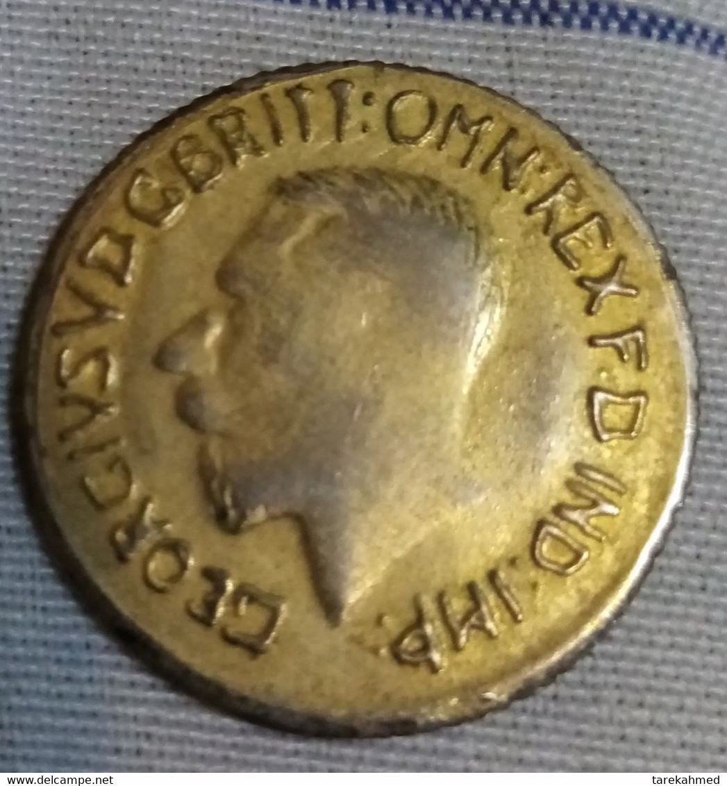 Egypt .. Vintage Golden Token Of King George V ..minted In Cairo  , Agouz - Monarchia / Nobiltà