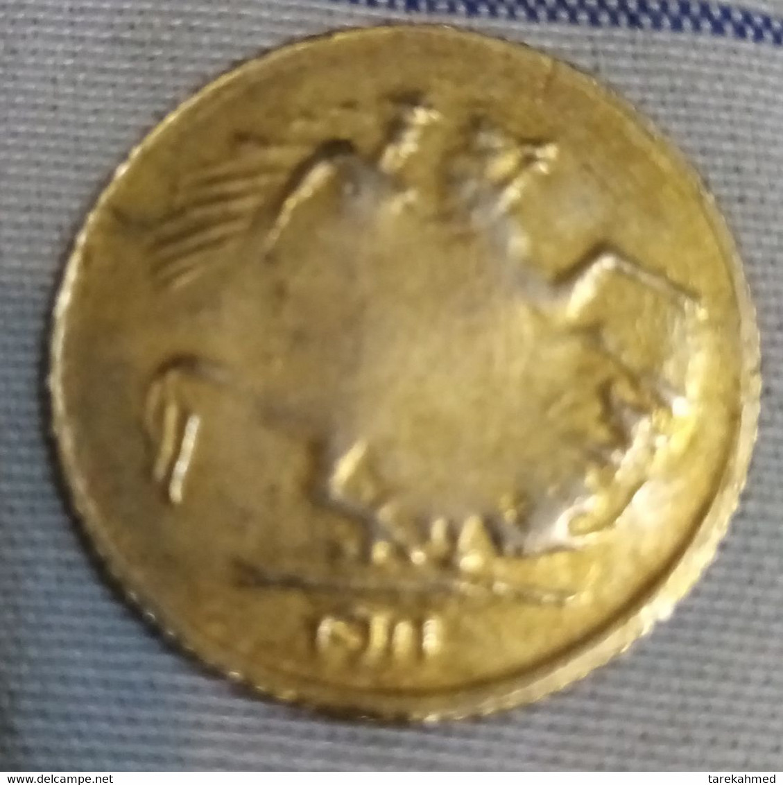 Egypt .. Vintage Golden Token Of King George V ..minted In Cairo  , Agouz - Monarchia / Nobiltà