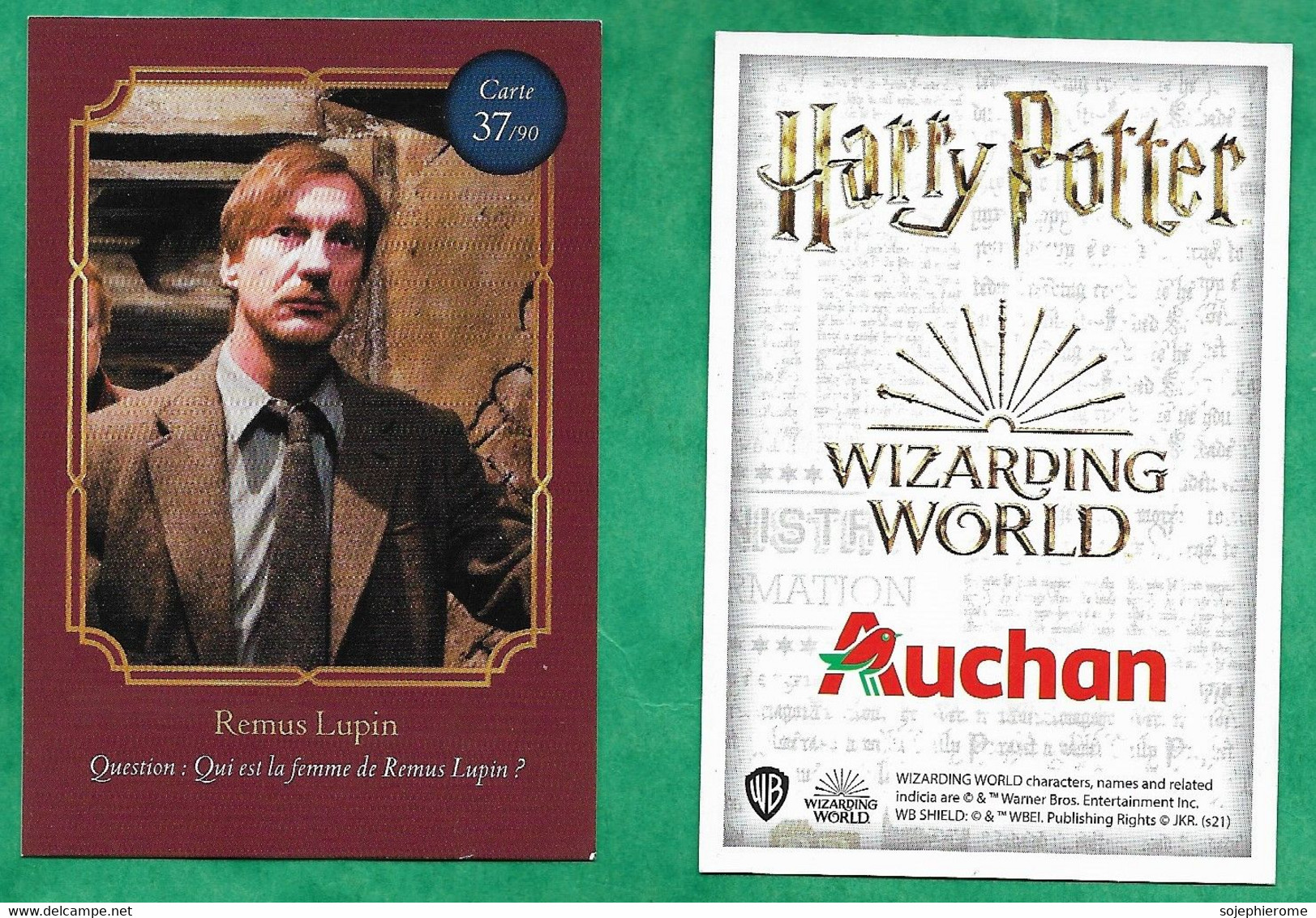 Auchan "Harry Potter Wizarding World" Remus Lupin 37/90 - 2scans - Harry Potter