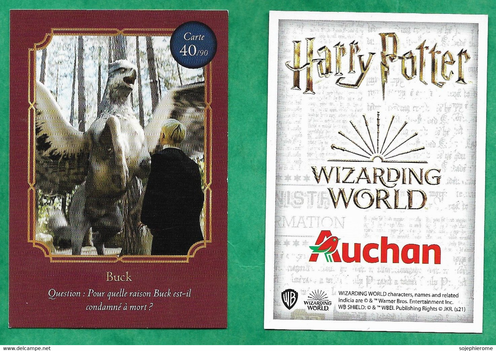 Auchan "Harry Potter Wizarding World" Buck 40/90 - 2scans - Harry Potter
