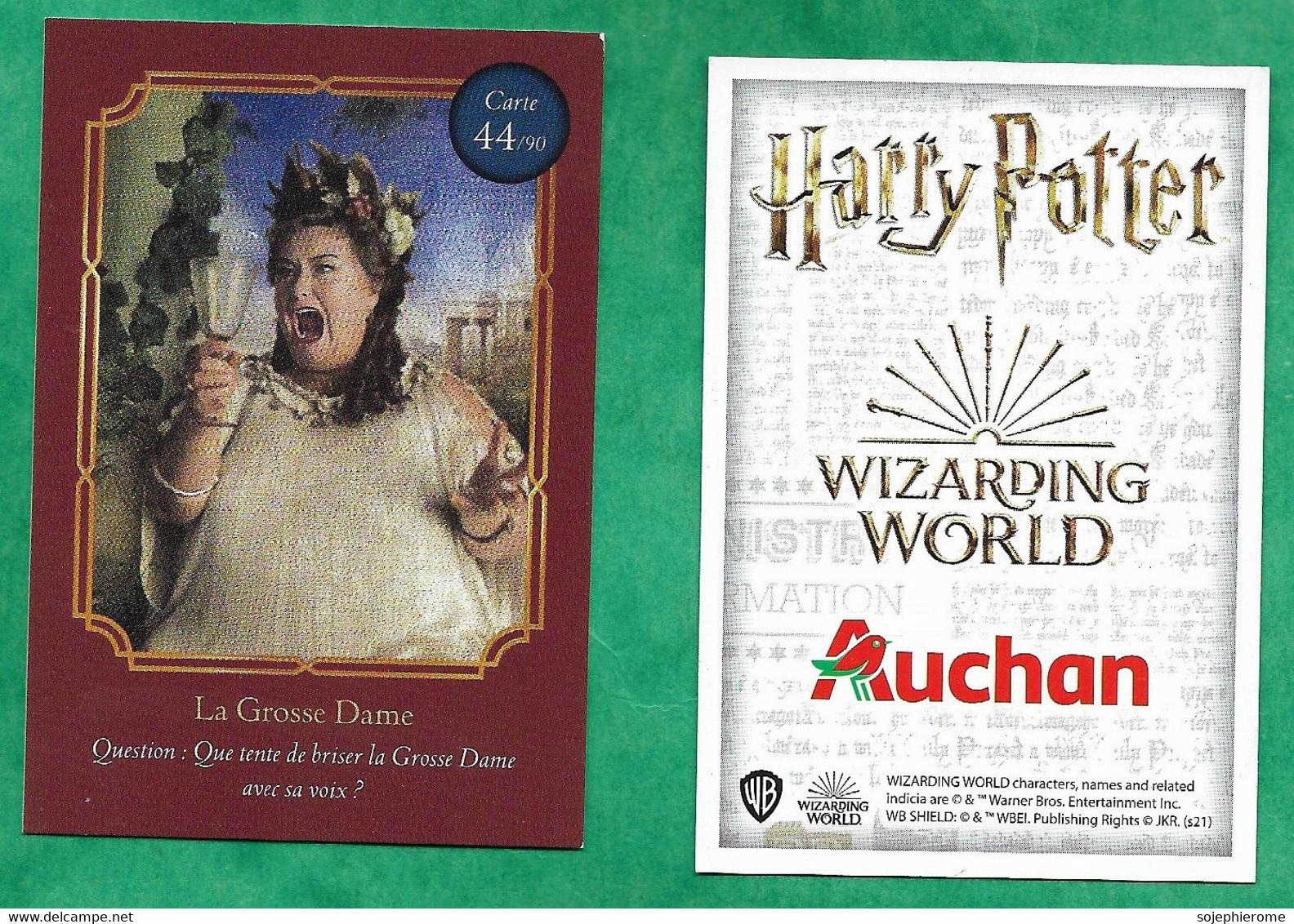 Auchan "Harry Potter Wizarding World" La Grosse Dame 44/90 - 2scans - Harry Potter