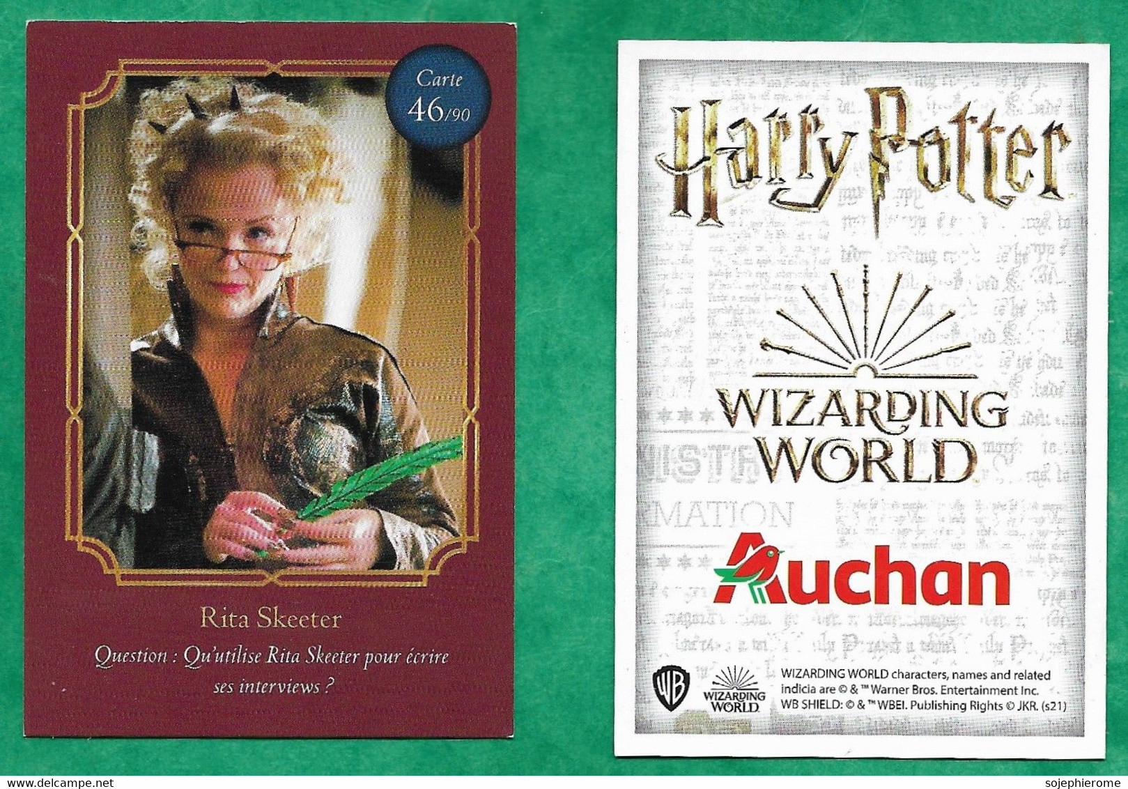 Auchan "Harry Potter Wizarding World" Rita Skeeter 46/90 - 2scans - Harry Potter