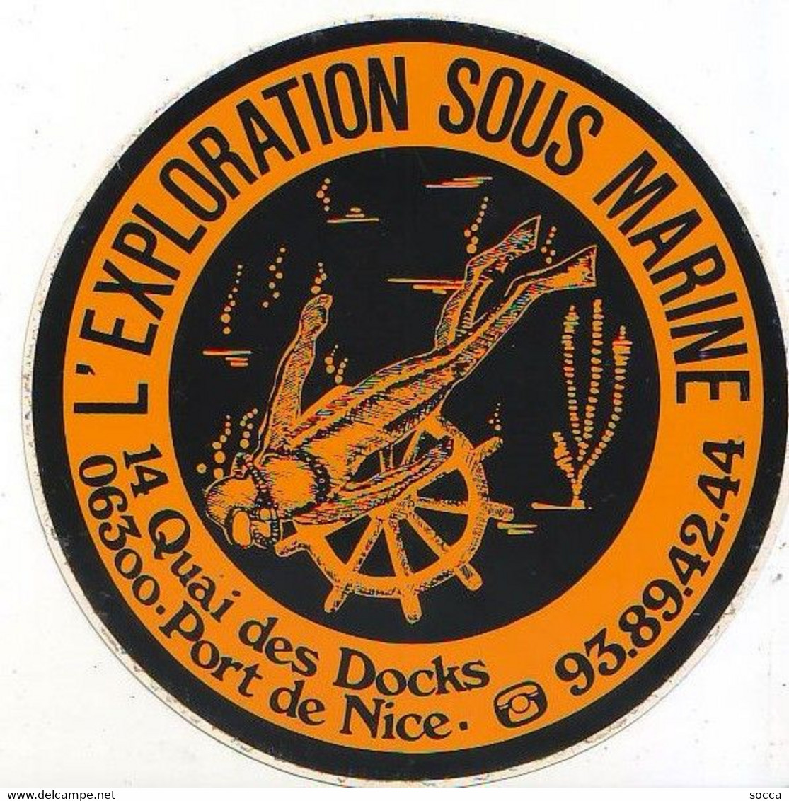 L'EXPLORATION SOUS MARINE- Quai Des Docks Port De NICE - SPIRO - Lot De 2 Autocollants - Autocollants