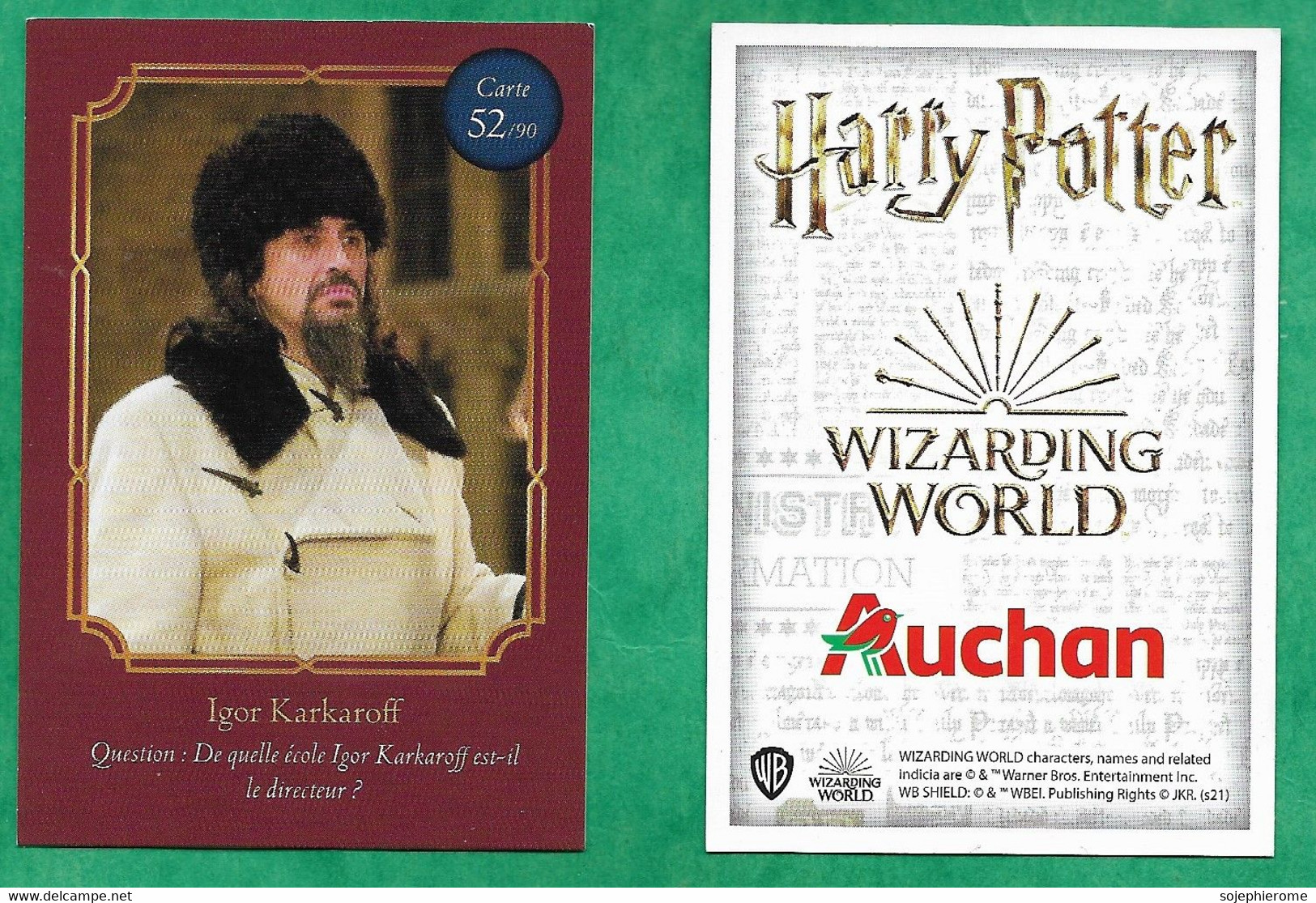 Auchan "Harry Potter Wizarding World" Igor Karkaroff 52/90 - 2scans - Harry Potter