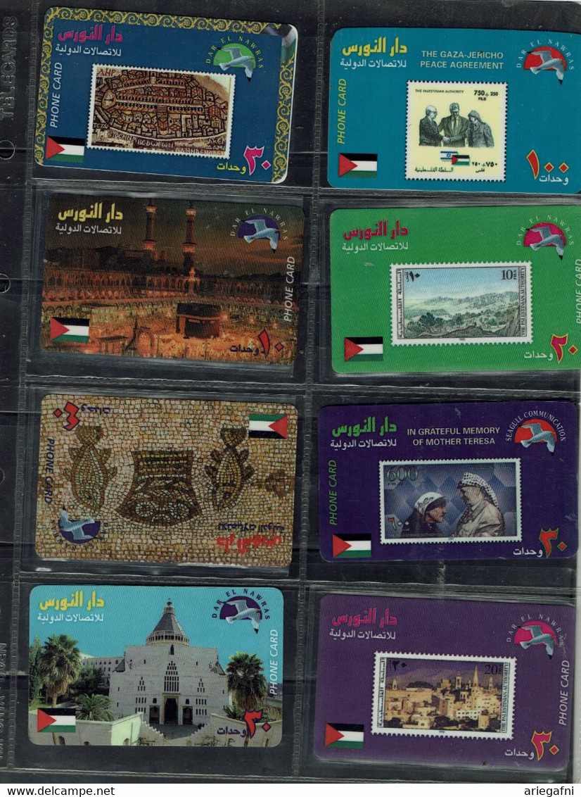 PALESTINE 1995 PHONECARD DAR EL NAWRAS SET OF 8 CARDS TEST MINT VF!! - Palestine