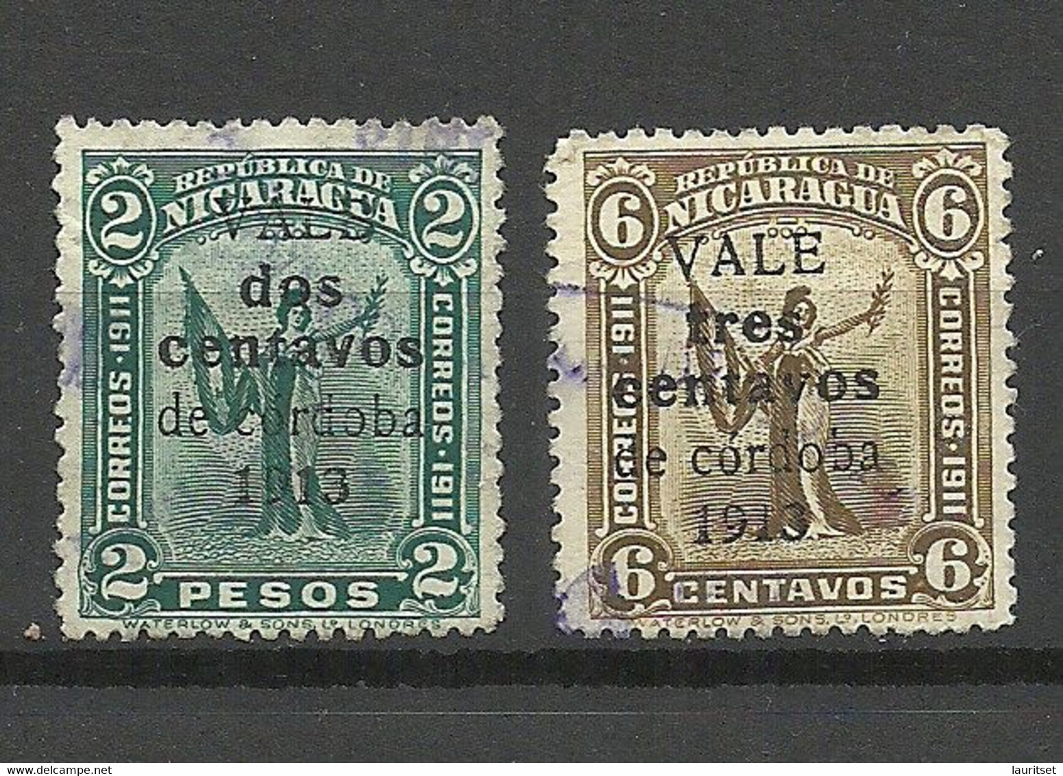 NICARAGUA 1913/1914 Michel 320 - 321 O - Nicaragua