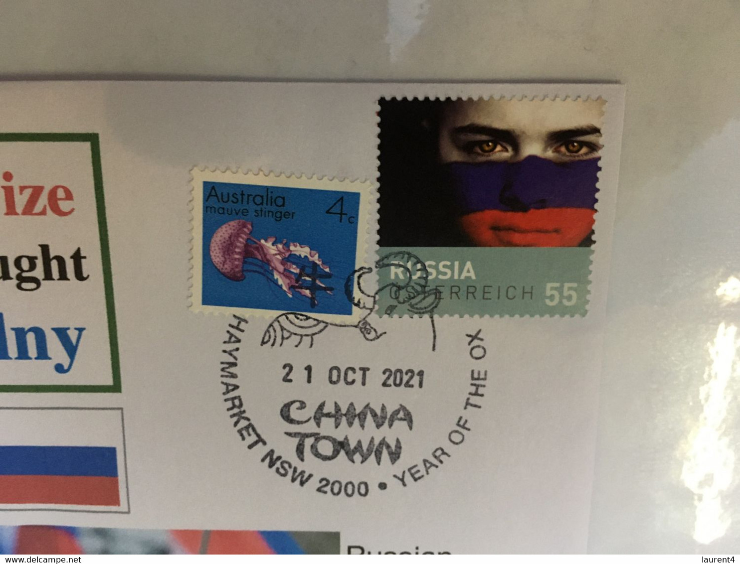 (6 A 10) Special Commemorative Cover - 21st October - Alexei Navalny Awarded 2021 Sakharov Prize (Russia Flag Etc) - Lettres & Documents