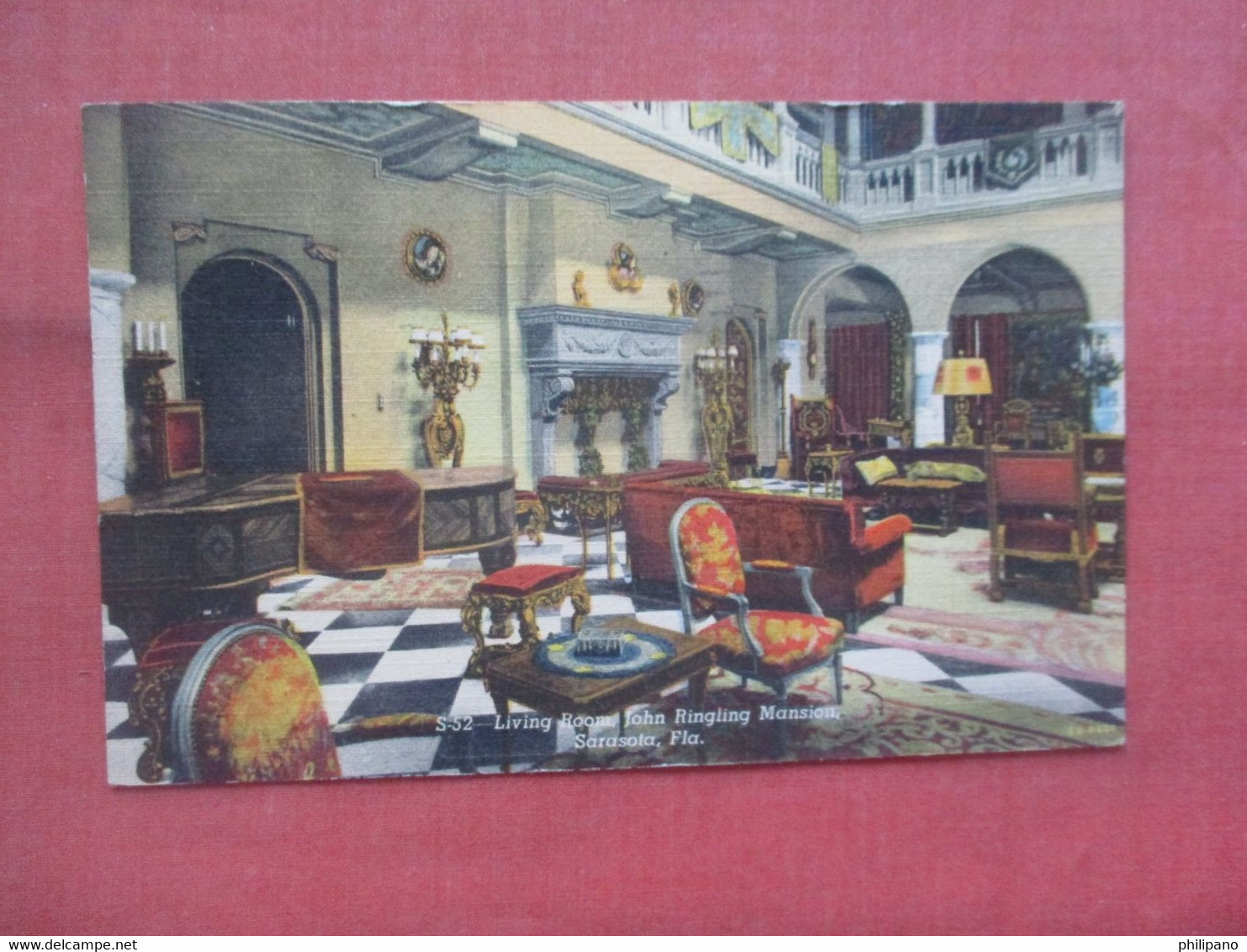 Living Room. John Ringling Mansion.   Sarasota  Florida >    Ref  5231 - Sarasota