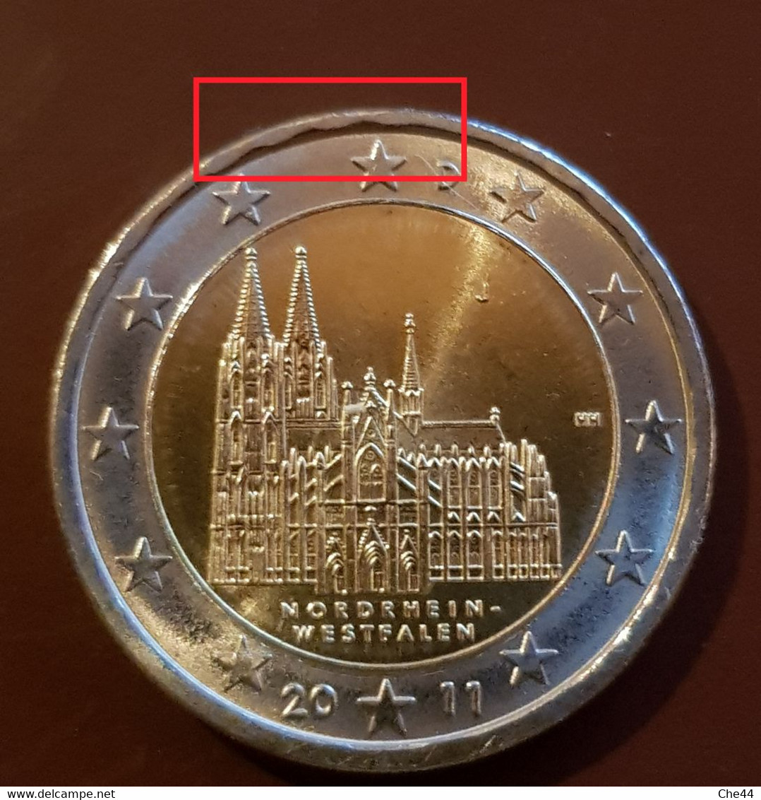 Variété : Allemagne : Présidence De La Rhénanie-du-Nord-Westphalie Au Bundesrat. 2 Euros 2011 (Lettre J) - Variétés Et Curiosités