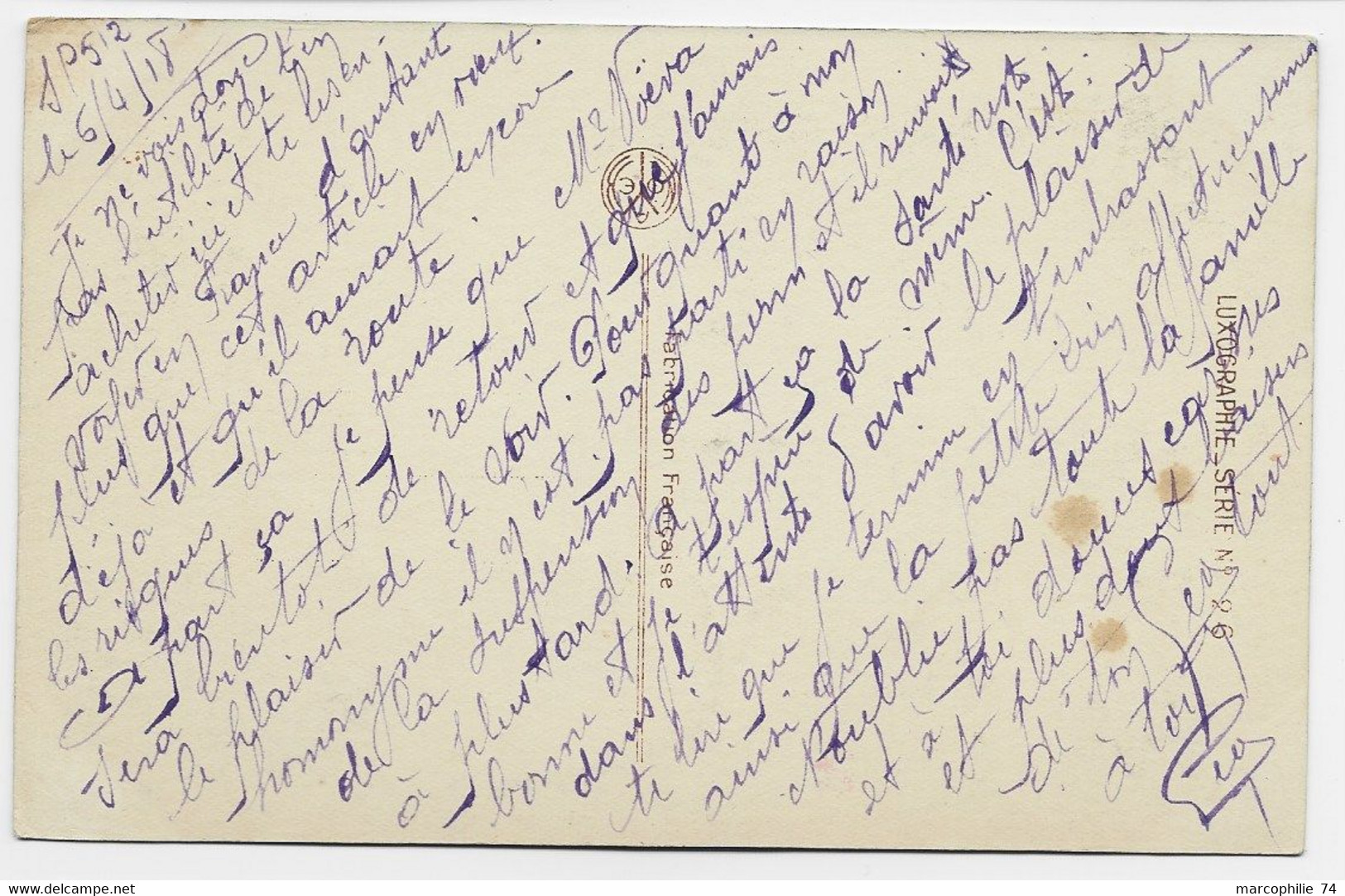 GRECE 1A AU RECTO CARTE FANTAISIE KEPKYPA 22 MAR 1918 - Brieven En Documenten