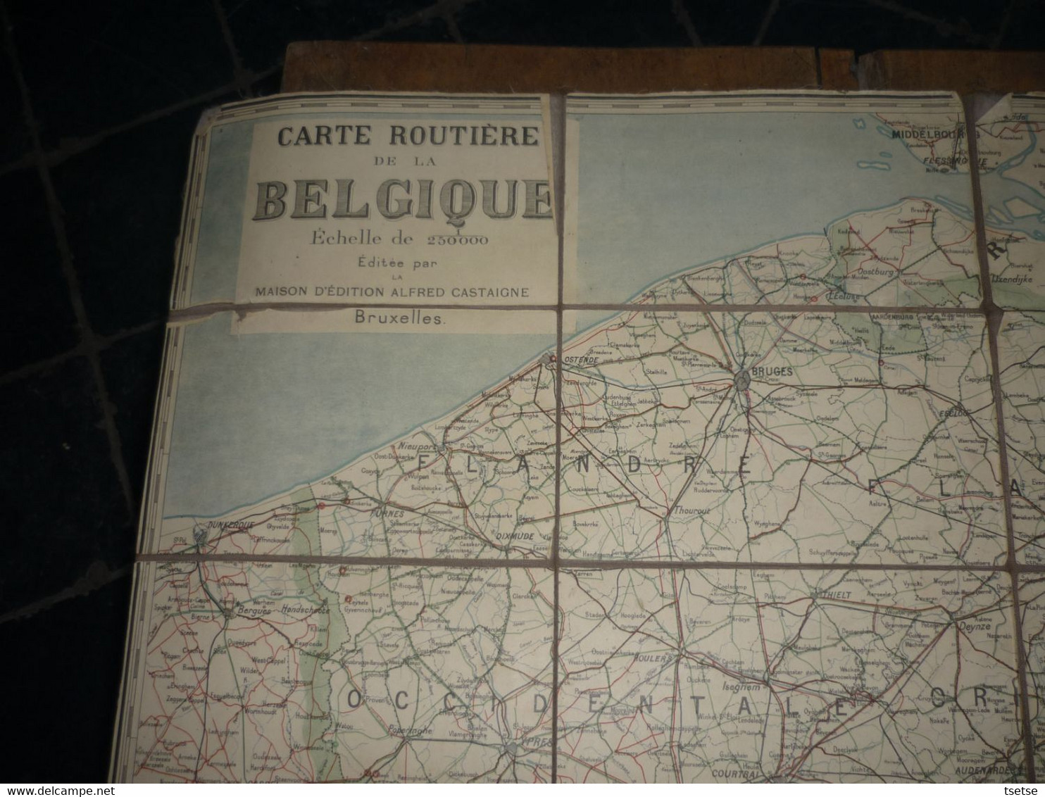 Carte Routiere De La Belgique éditée Par Alfred Castaigne ... Vers 1900 - Wegenkaarten