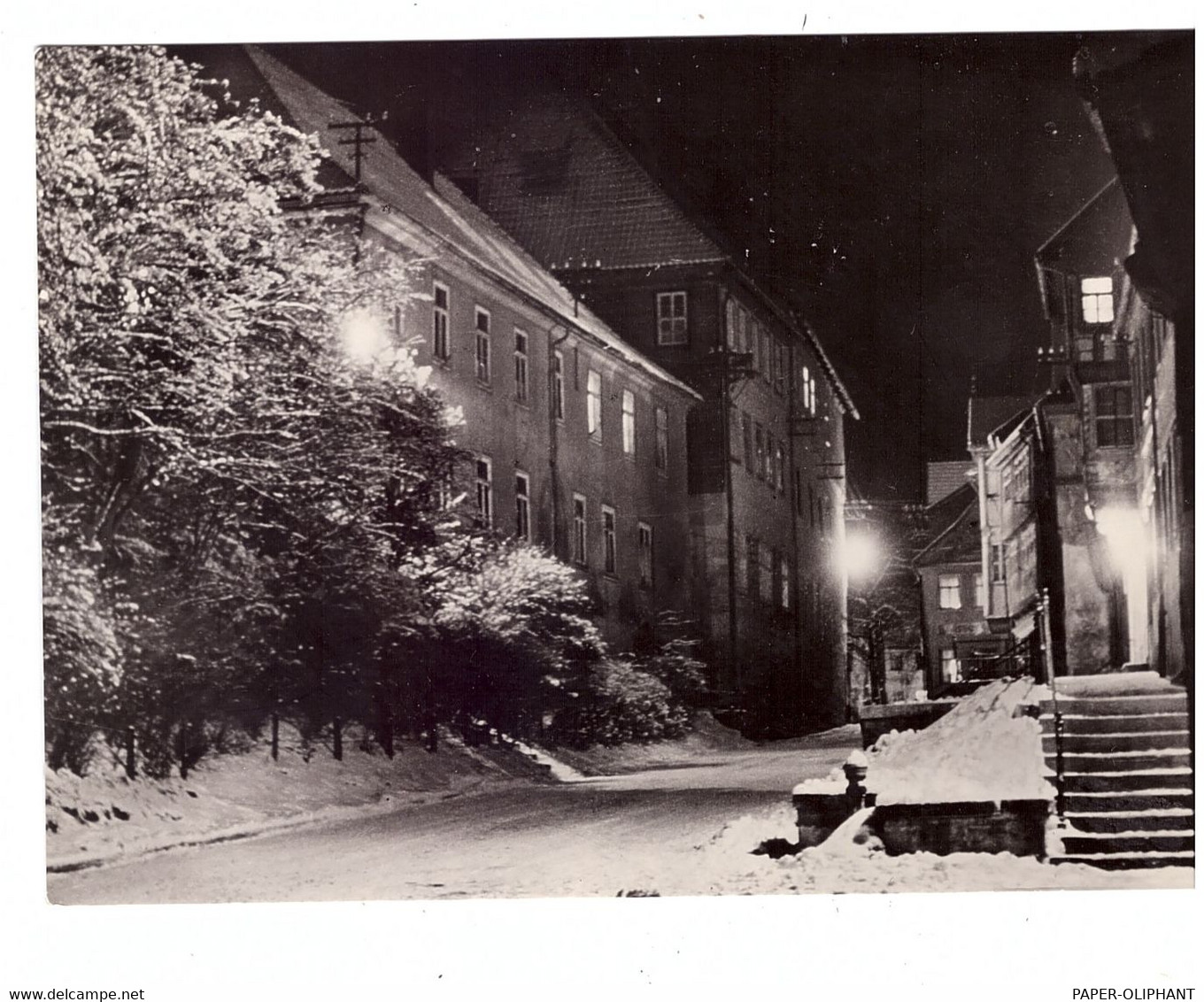 0-6056 SCHLEUSINGEN, Ernst-Thälmann-Strasse Bei Nacht, 1967 - Schleusingen