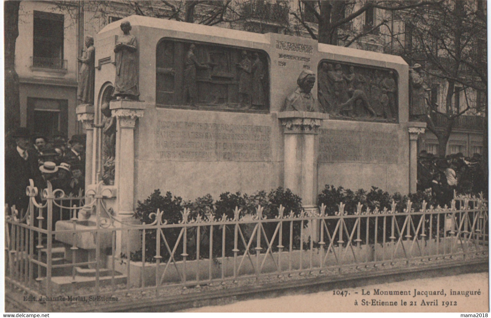 Inauguration Du Monument   Jacquard   St Etienne  1912 - Inauguraciones