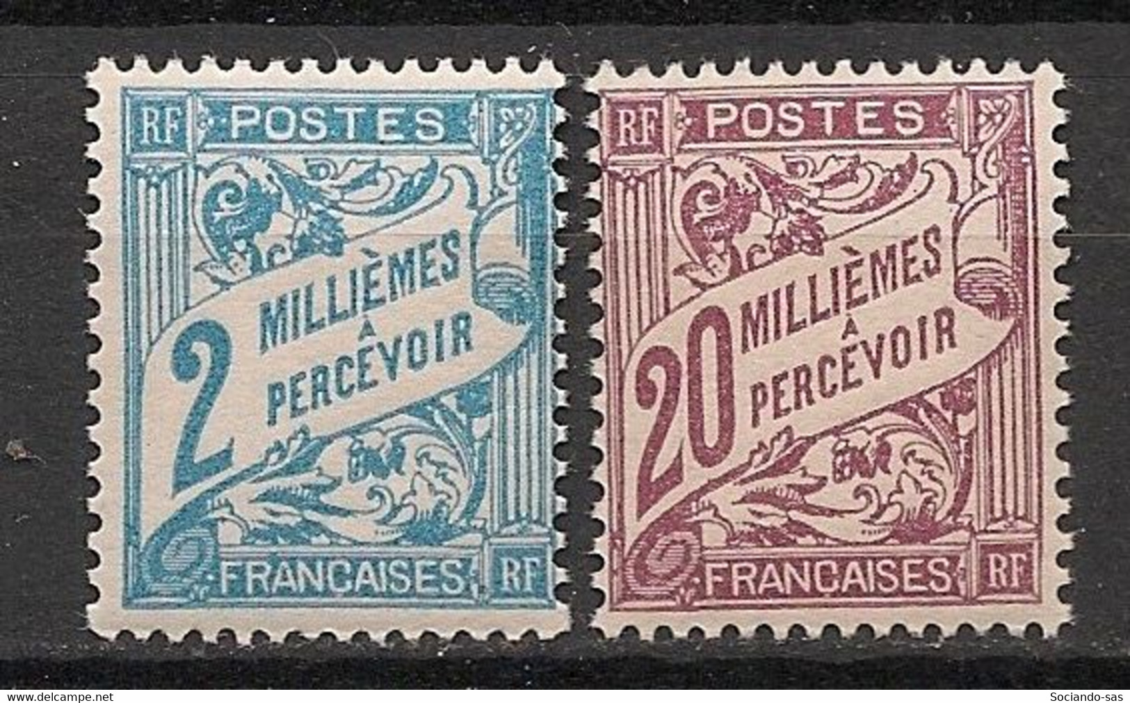 ALEXANDRIE - 1928-30 - Taxe TT N°Yv. 7 Et 11 - Duval 2m Et 20m - Neuf Luxe ** / MNH / Postfrisch - Neufs