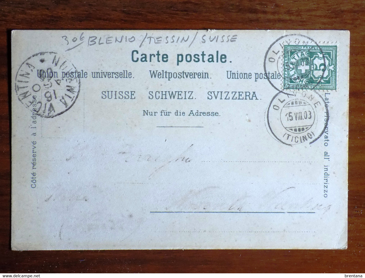 SVIZZERA -SUISSE -BLENIO TESSIN -F.P. - Blenio