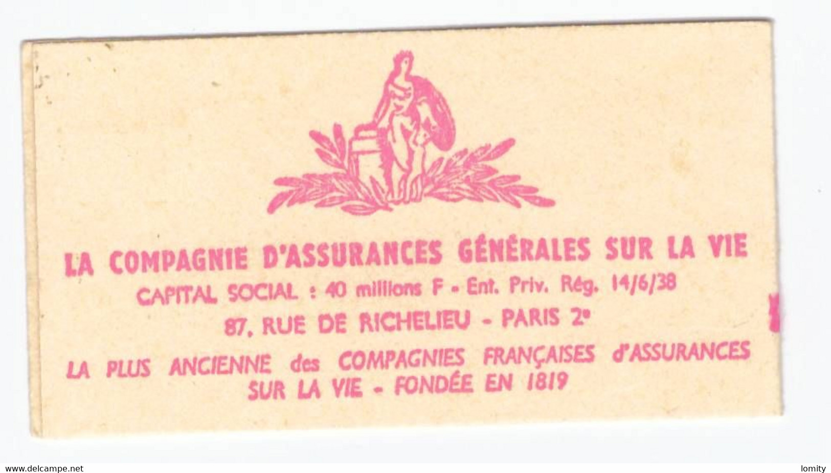 FRANCE CARNET N° 1263-C1 ** Série 02-63. 0,25 Marianne De Decaris (II). Pub A.G.VIE.  Cote YT 50 € - Sonstige & Ohne Zuordnung