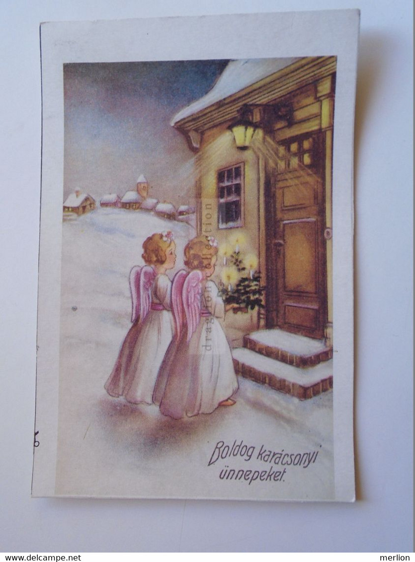 D185114   - Hungary Christmas Postmarks 1992 -1993  On Postcard - Postmark Collection