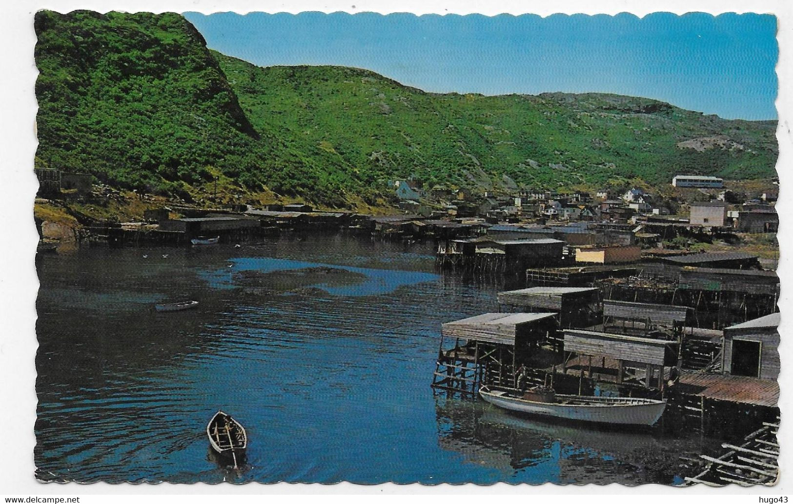 (RECTO / VERSO) PETTY HARBOUR EN 1976 - CANADA - NEWFOUNDLAND - BEAUX TIMBRES - FORMAT CPA - Otros & Sin Clasificación