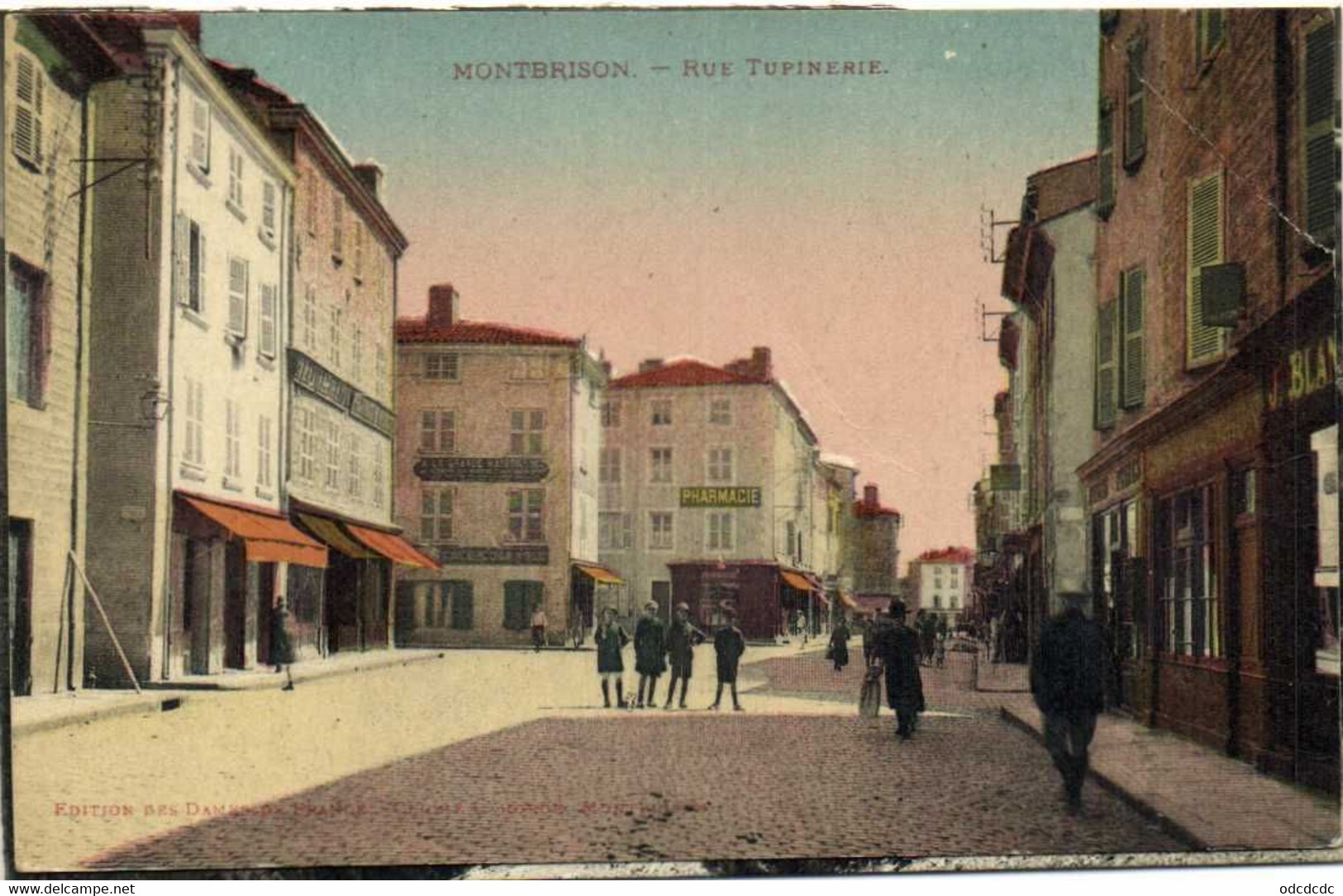 MONTBRISON  Rue Tupinerie Animée Colorisée RV - Montbrison