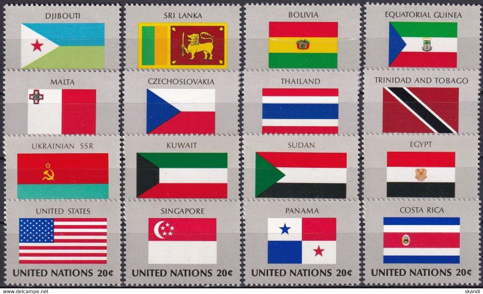 UNO NEW YORK 1981 Mi-Nr. 373/88 ** MNH - Ungebraucht