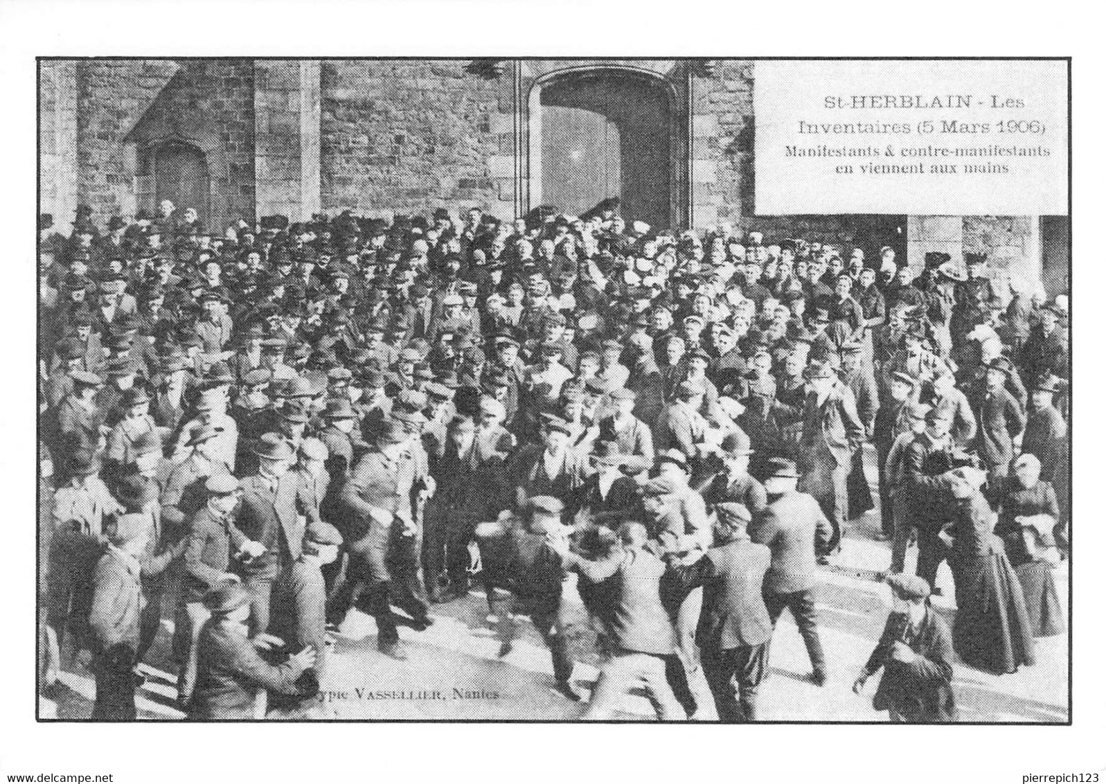 44 - Saint Herblain - Les Inventaires (5 Mars 1906)  Manifestants Contre Les Contre Manifestants En Viennent Aux Mains - Saint Herblain