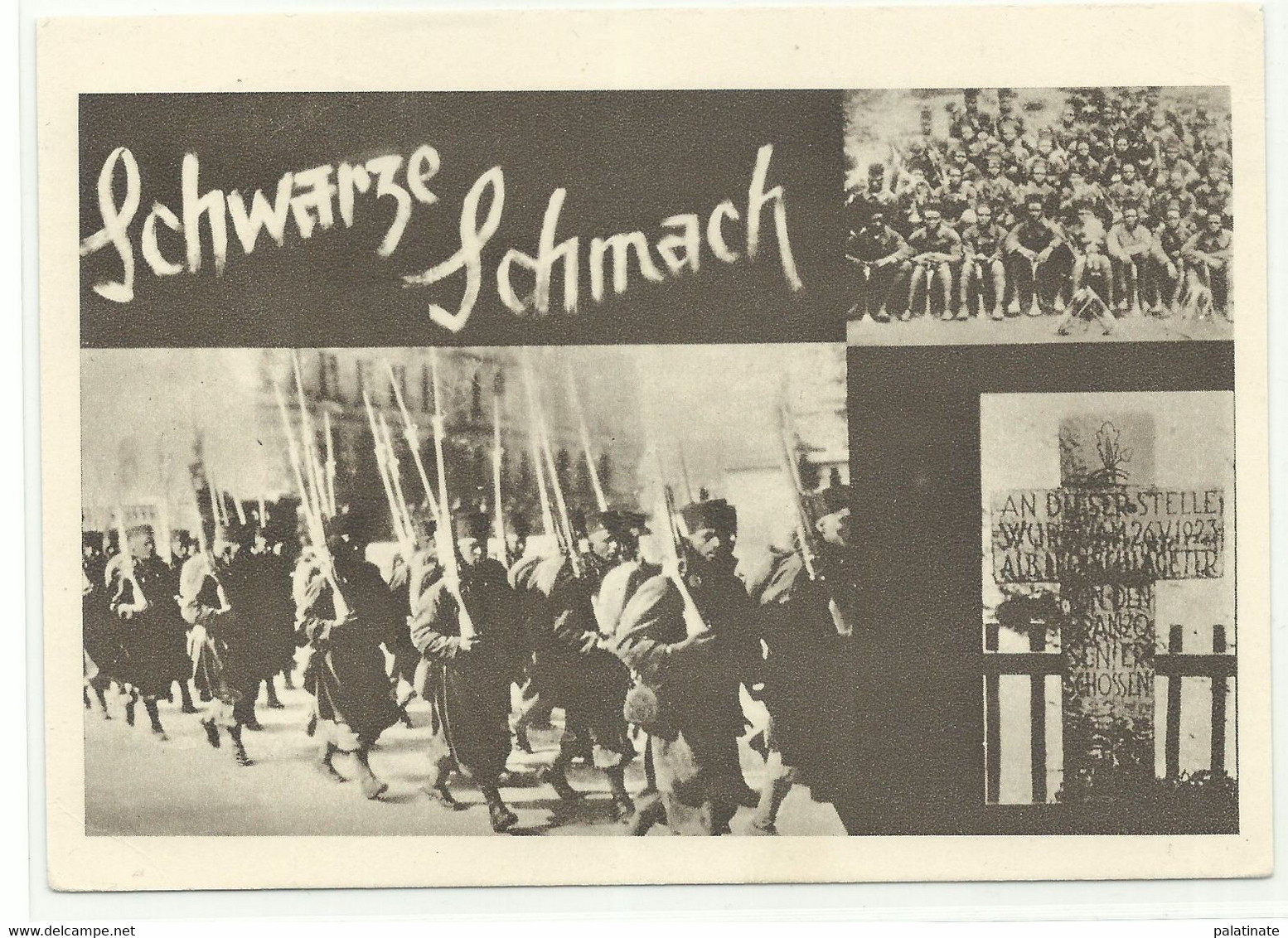 Drittes Reich "Schwarze Schmach" Großausstellung 1918 Propaganda-AK Sonderstempel Wien 1943 R! - Evenementen