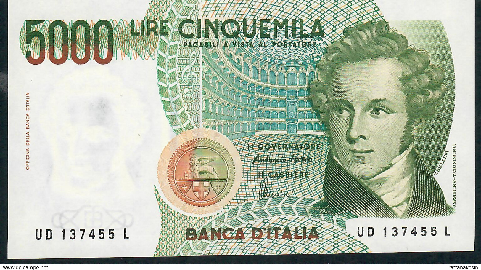 ITALY P111c 5000 LIRE 1985 #UD/L      UNC. - 5000 Lire