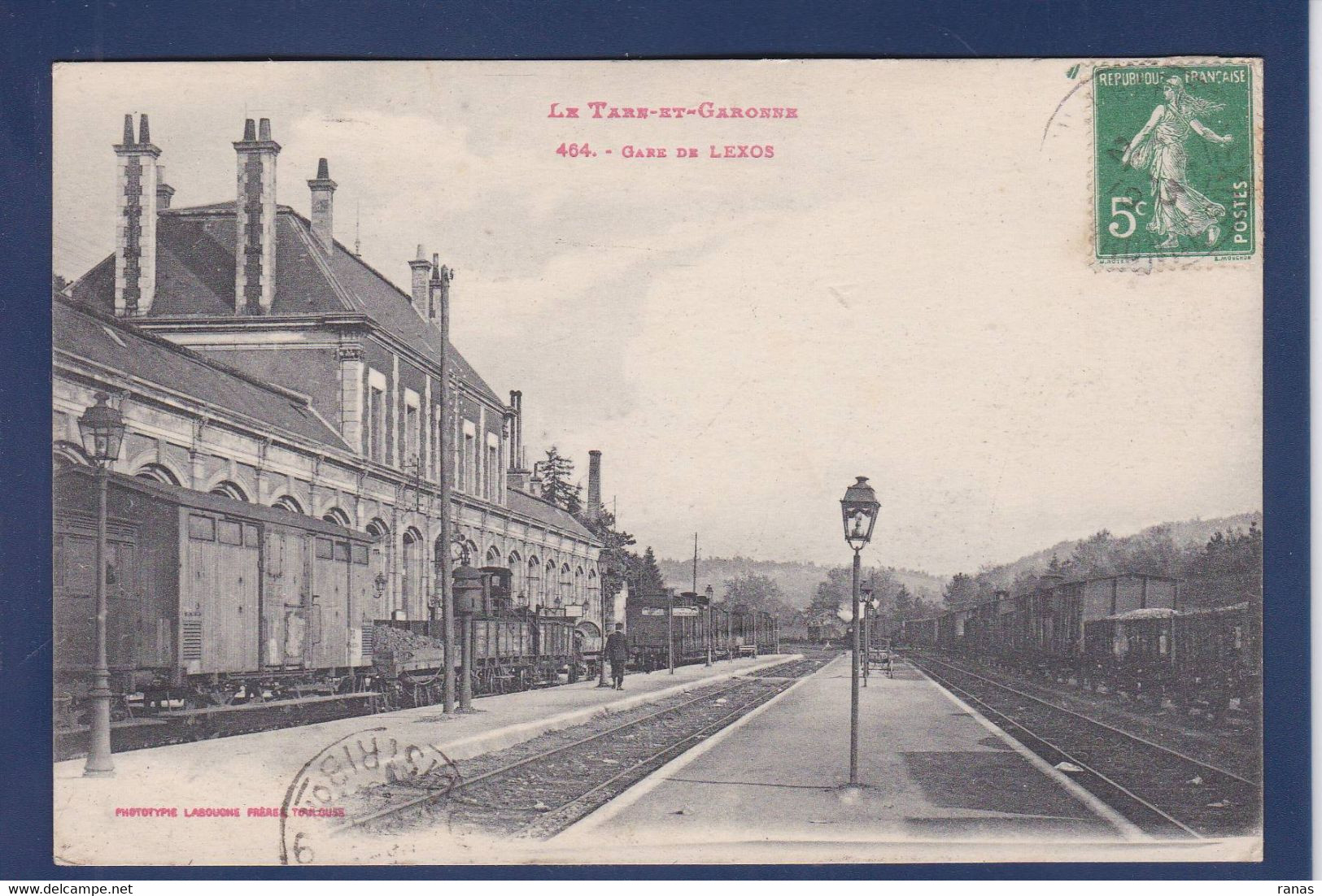 CPA [82] Tarn Et Garonne Lexos Gare Chemin De Fer Train Circulé - Autres & Non Classés