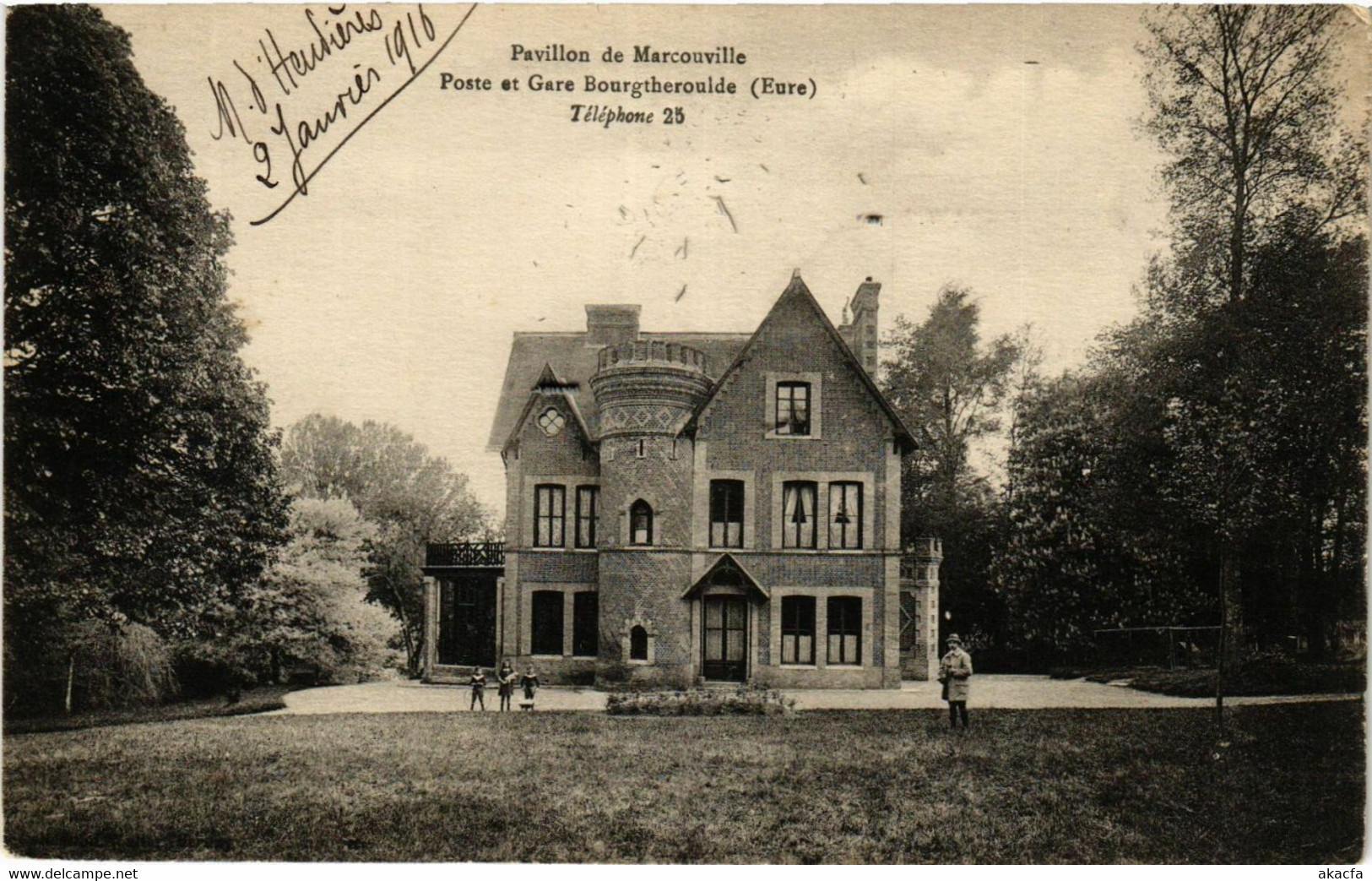 CPA AK Pavillon De Marcouville Poste Et Gare BOURGTHEROULDE (392757) - Bourgtheroulde