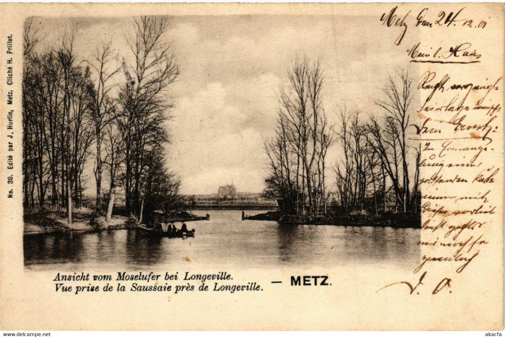 CPA AK Ansicht Vom MOSELUFER Bei LONGEVILLE - METZ (393285) - Metz Campagne