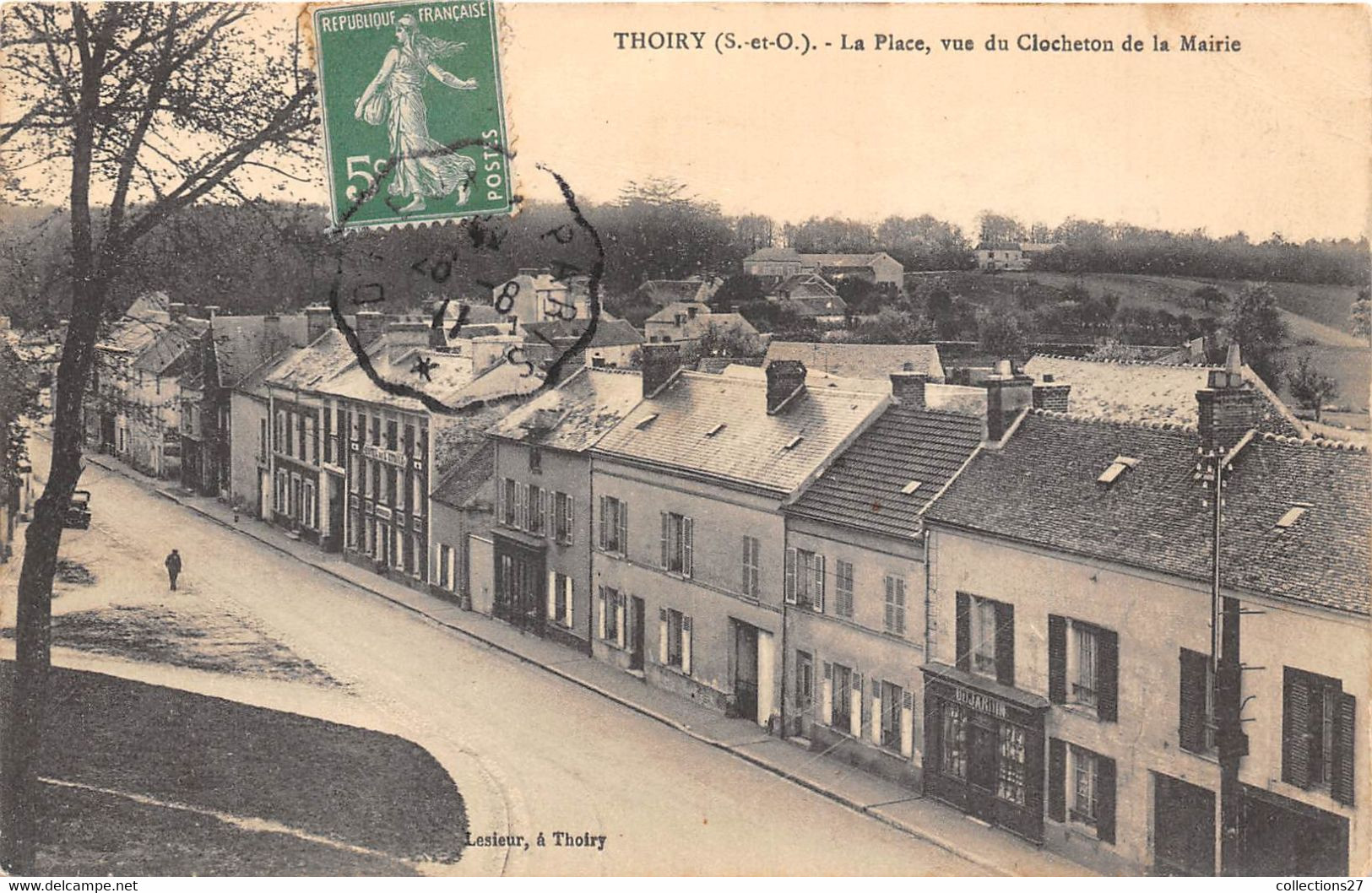 78-THOIRY- LA PLACE VUE DU CLOCHETON DE LA MAIRIE - Thoiry