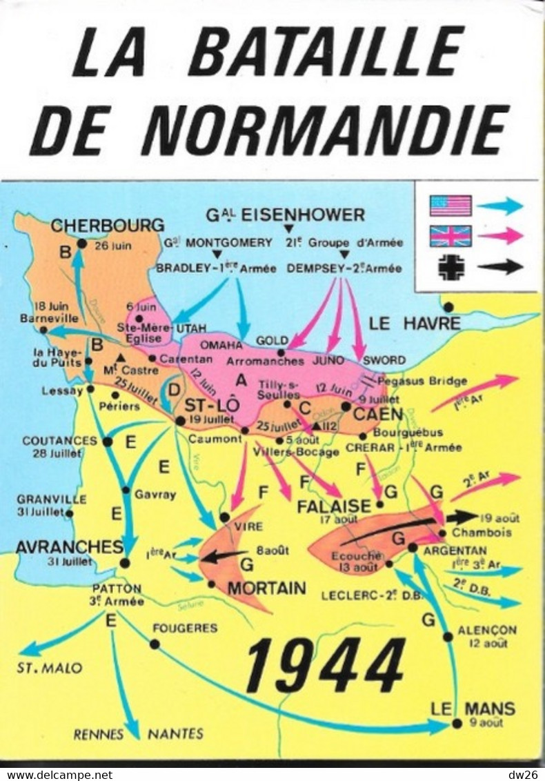 Dépliant Touristique: Bataille Et Débarquement En Normandie 6 Juin 1944 - Pochette De 10 Photos En Accordéon Avec Cartes - Cuadernillos Turísticos