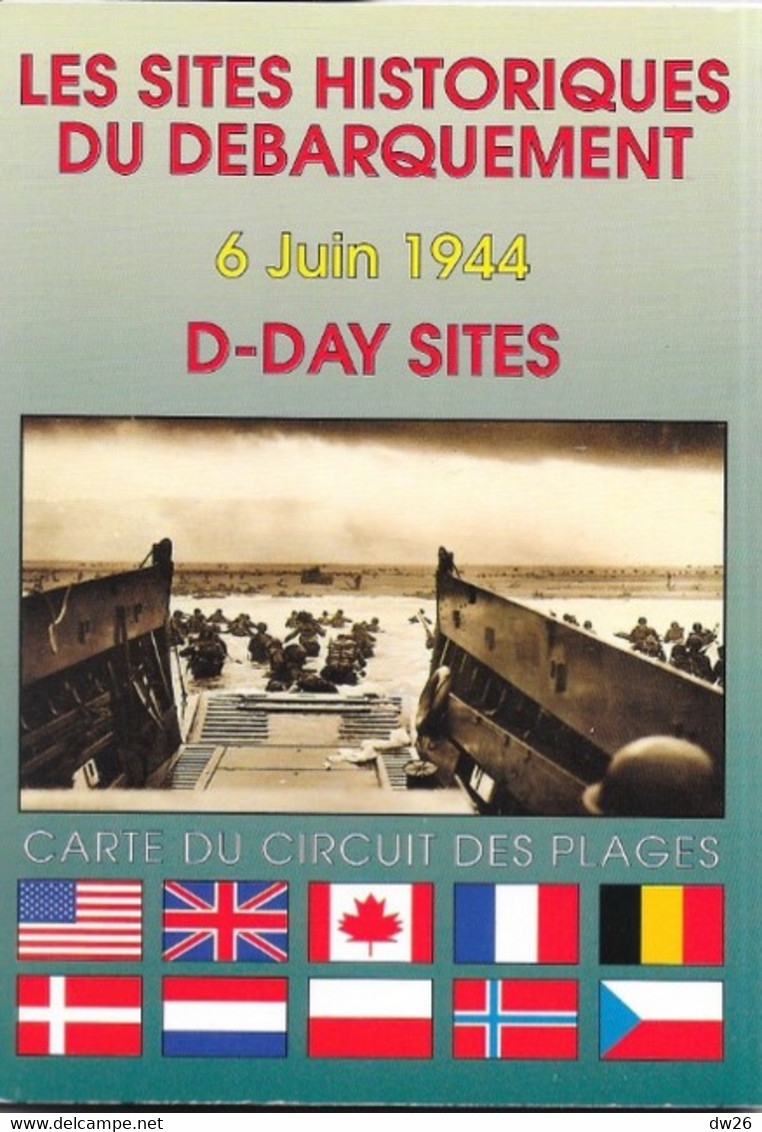 Dépliant: Les Sites Historiques Débarquement En Normandie 6 Juin 1944 - Pochette De 10 Photos En Accordéon Avec Cartes - Dépliants Touristiques