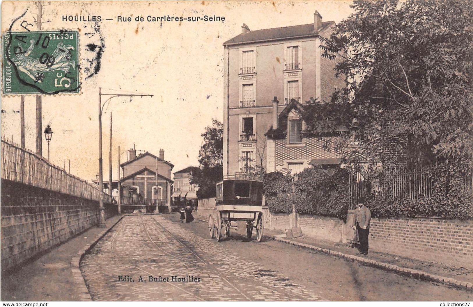 78-HOUILLES- RUE DE CARRIERES-SUR-SEINE - Houilles