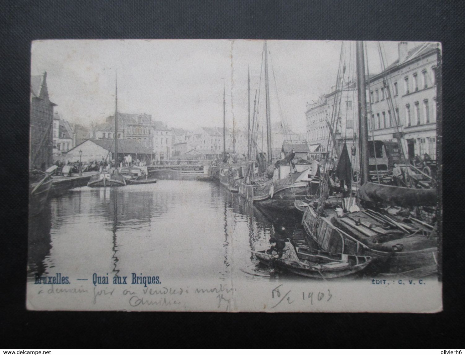 CP BELGIQUE (V2108) BRUXELLES BRUSSEL (2 Vues) Quai Aux Briques Editeur CVC - C.V.C. 1903 - Hafenwesen