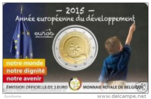 Belgie 2015  2 Euro Comm  Franse Versie  Développement Européenne  In Coincart   Extreme Rare !!! UNC - Belgium