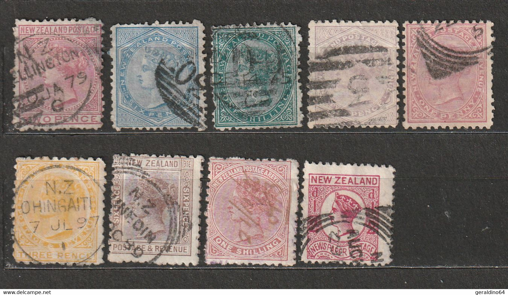 Neuseeland Alte Briefmarken Victoria Aus Französischem Alten Album Timbres - Poste - Used Stamps