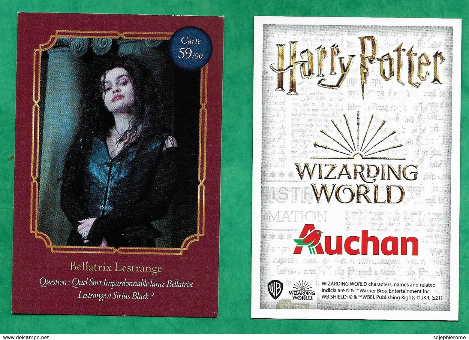 Auchan "Harry Potter Wizarding World" Bellatrix Lestrange 59/90 - 2scans - Harry Potter