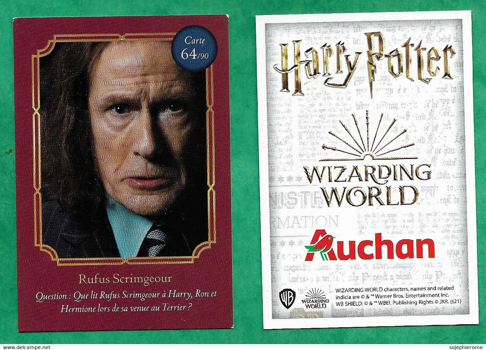 Auchan "Harry Potter Wizarding World" Rufus Scrimgeour 64/90 - 2scans - Harry Potter