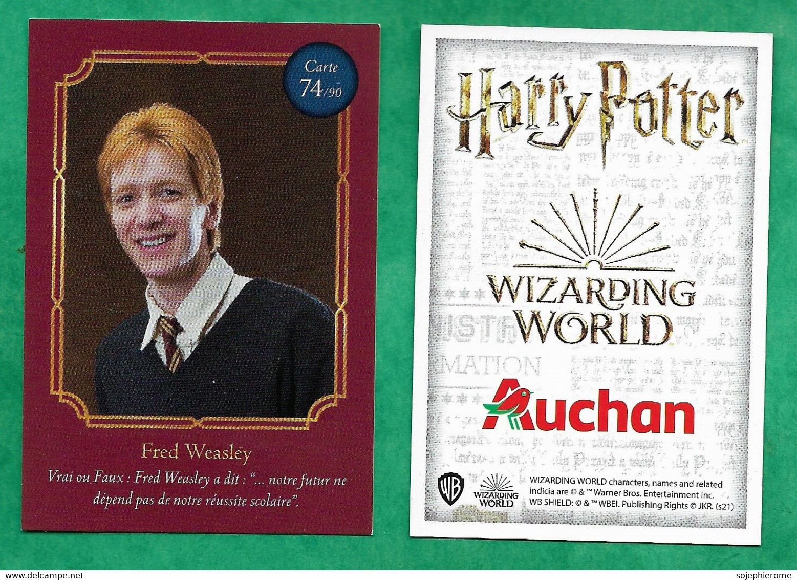 Auchan "Harry Potter Wizarding World" Fred Weasley 74/90 - 2scans - Harry Potter