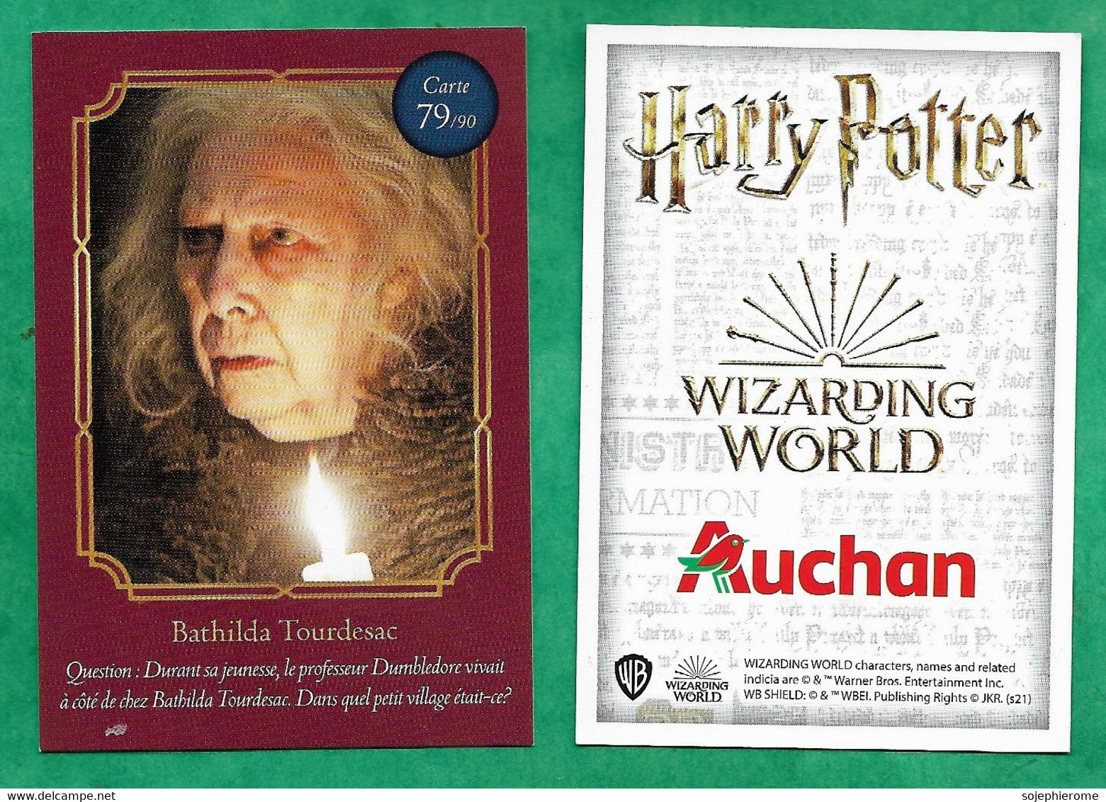 Auchan "Harry Potter Wizarding World" Bathilda Tourdesac 79/90 - 2scans - Harry Potter