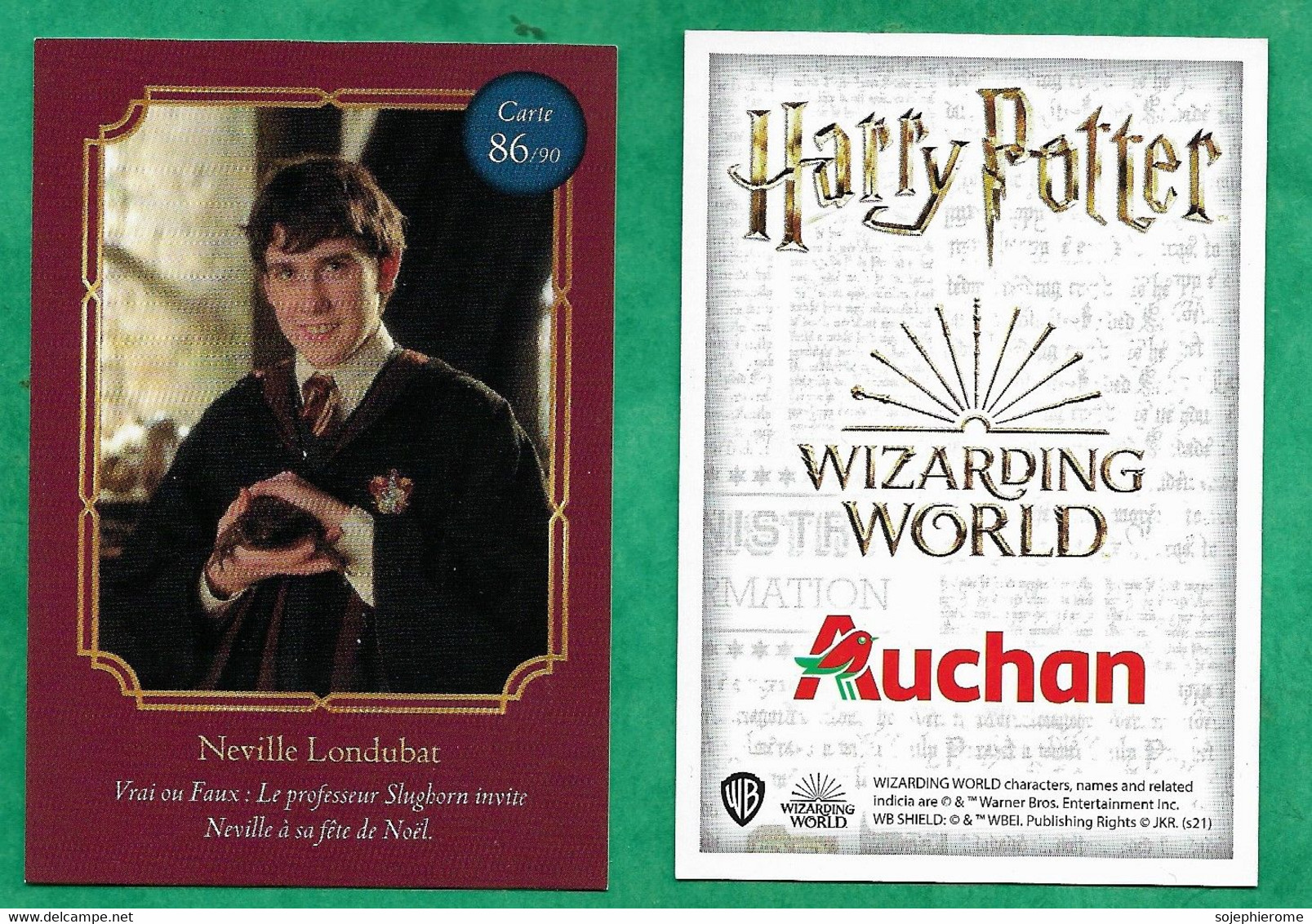 Auchan "Harry Potter Wizarding World" Neville Londubat 86/90 - 2scans - Harry Potter