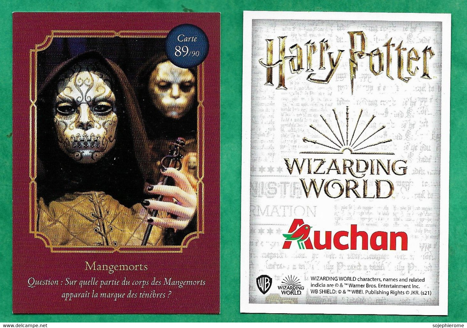 Auchan "Harry Potter Wizarding World" Mangemorts 89/90 - 2scans - Harry Potter