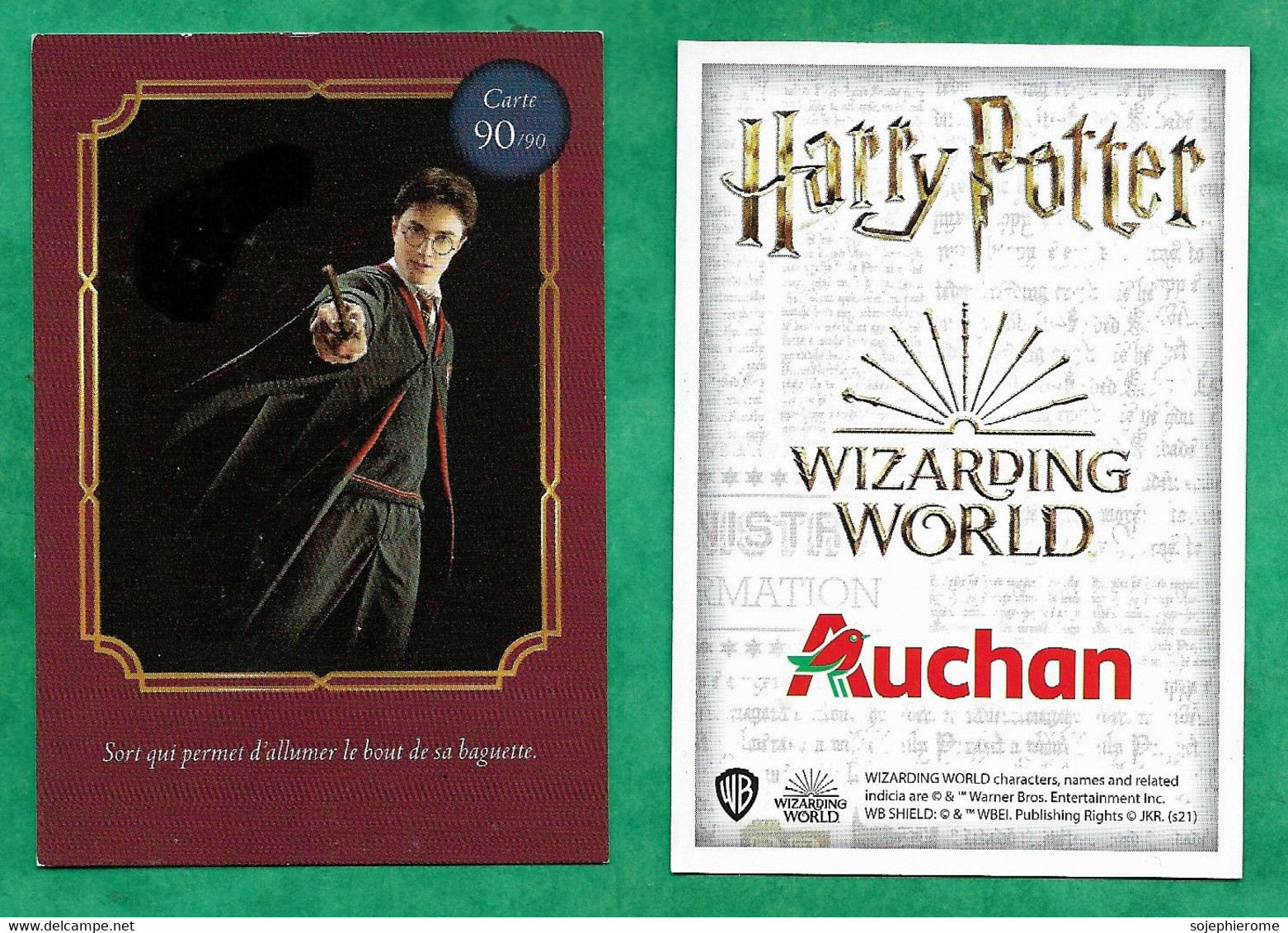 Auchan "Harry Potter Wizarding World" Lumos 90/90 - 2scans - Harry Potter