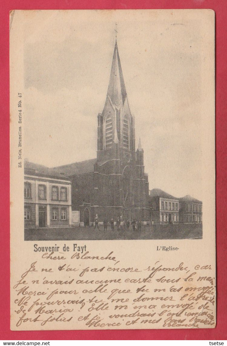 Fayt-lez-Manage -  L'Eglise - 1900 ... Précurseur ( Voir Verso ) - Manage