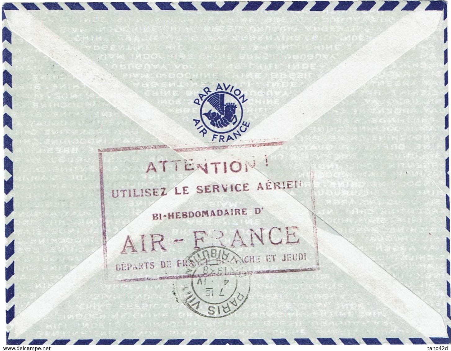 CTN74 - SENEGAL LETTRE AIR - FRANCE 1/4/1938 - Airmail