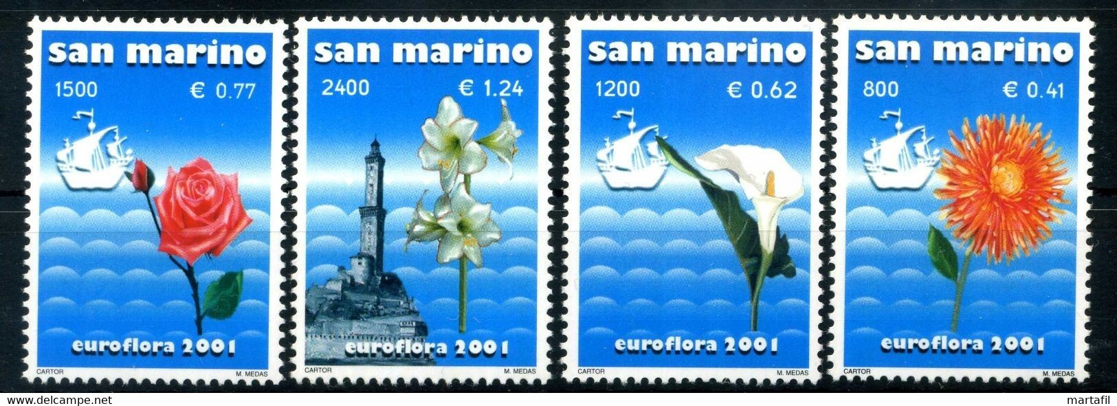 2001 SAN MARINO SET MNH ** - Ungebraucht