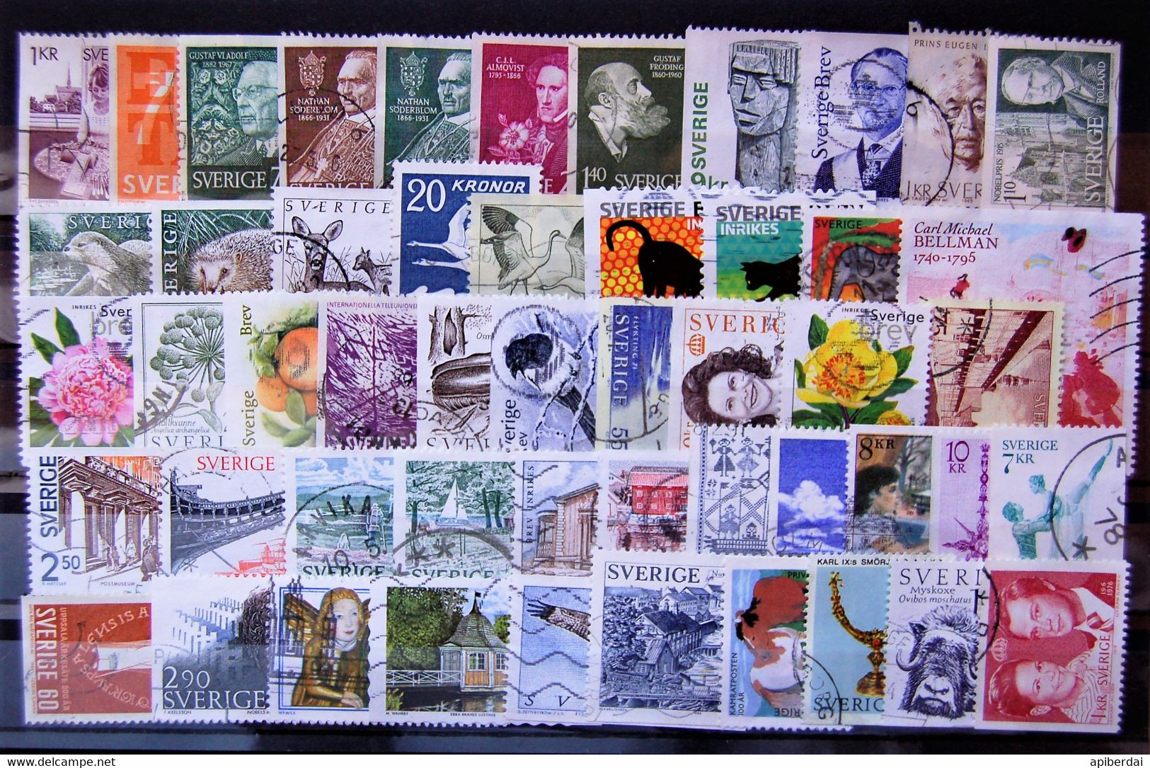 Sueden Suède - Small Batch Of 50 Differents Stamps Used - Colecciones