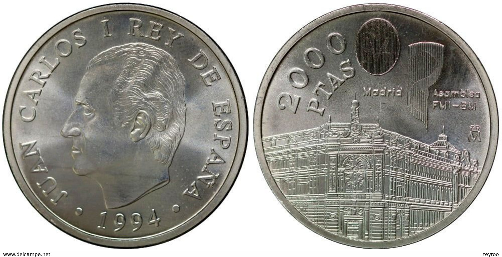 [C0671] España 1994, Estuche 2000 Pesetas Plata, FMI (BU) - 2 000 Pesetas